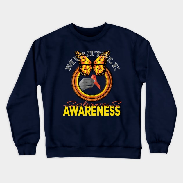 Multiple Sclerosis Awareness Crewneck Sweatshirt by TeeText